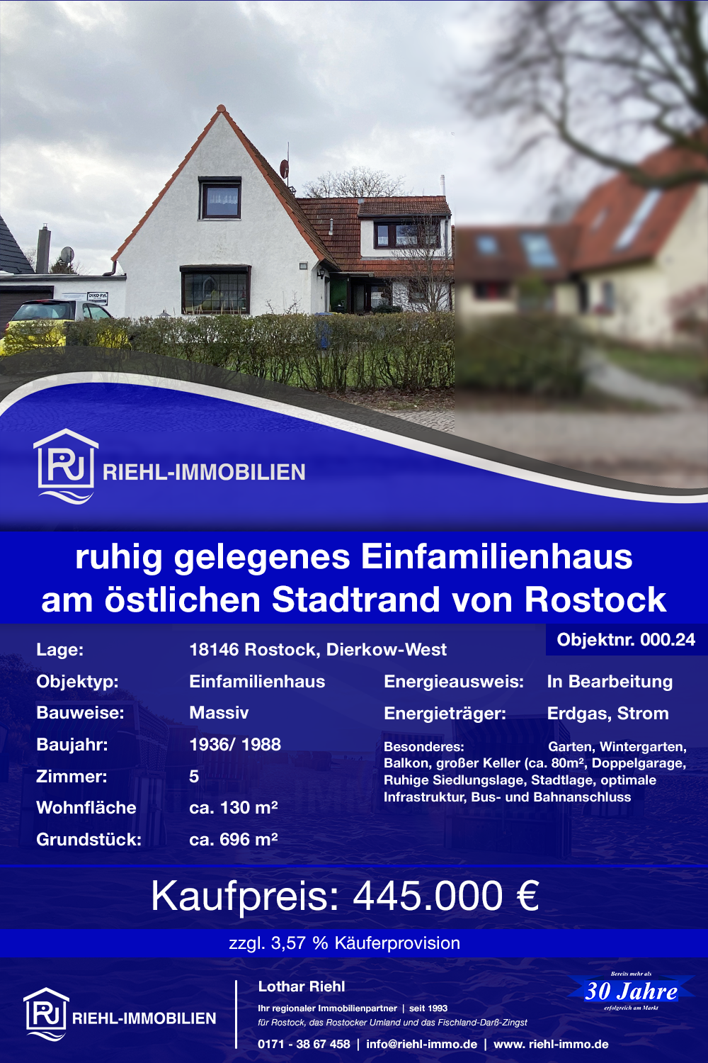 Immobilie kaufen in Rostock Dierkow -  Einfamilienhaus Haus kaufen im Osten von Rostock