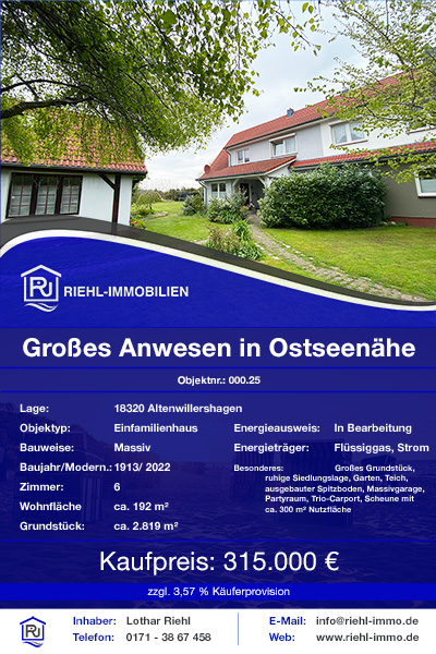 Anwesen in Altenwillershagen kaufen